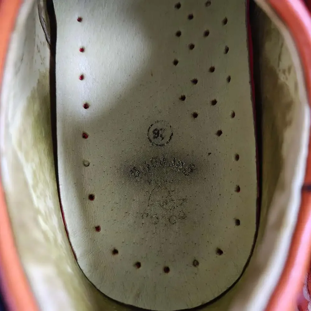 Garvalin Toddler Boys Viking Leather Sandals EU 25 US 8.5 Orange White Closed To